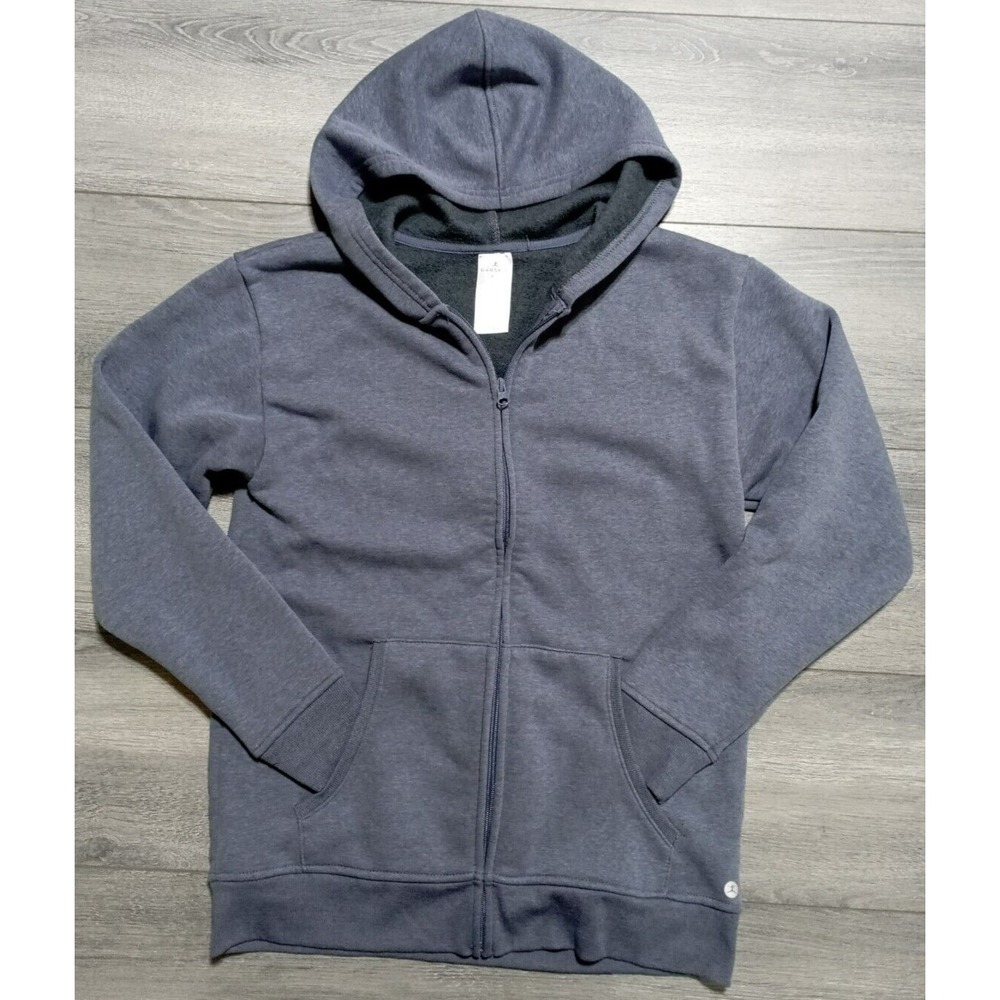 Danskin Jacket Womens Heather Blue Slate Small Hooded Soft Full Zip 9669